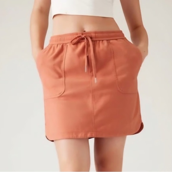 Athleta Dresses & Skirts - 💌 Athleta Retroterry Skirt Drawstring in Sunbaked Clay size XS